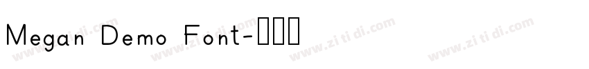 Megan Demo Font字体转换
